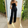 Graceful Tube Top Suit Fashion Button Sleeveless Top And Straight Pants Women's Trousers Set – Image 6