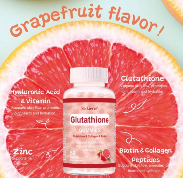 Glutathione Collagen Gummies Grapefruit Flavor – Image 6