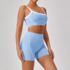 Outdoor Sports Yoga Suits Women's Spaghetti Strap Contrast Color Fitness Set Outfits – Image 4