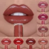 Nude Shiny Liquid Lip Glaze Matte Glitter Shimmer Moisturizing Lip Gloss Long-lasting Lipstick – Image 5