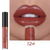 Nude Shiny Liquid Lip Glaze Matte Glitter Shimmer Moisturizing Lip Gloss Long-lasting Lipstick – Image 16