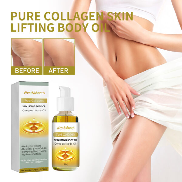 Pure Collagen Skin Lifting Body Oil, Firming Anti-orange Peel Body Shaping Lifting Buttock Beauty Skin Oil