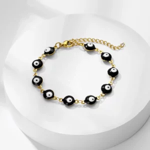 Niche Stereoscopic and Colorful Personality Clever Eyes Bracelet High Quality Gold Plated Stainless Steel Jewelry Bracelet