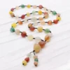 New Boho Long Chain Tassel Necklace Natural Alashan Gobi Agates Stone Bead Candy Color Strand Necklaces Jewelry Accessories B350 – Image 2