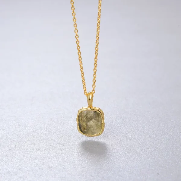 Natural Labradorite /moonstone Necklace 925 Sterling Silver Jewelry 18K Gold Plated Moonstone Jewelry