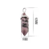 Hexagonal Chakra Crystal Bullet Shape Gemgemstone Pendant Necklaces Pointed Quartz Stone Chain Necklaces – Image 2
