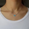 Promotion Blue Fire Opal Gemstone Cz Statement Link Chain Luxury Summer Women Jewelry Stock Opal European Necklace – Image 2