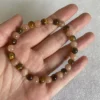 6mm Charms Jewelry Natural Round Beads Feng Shui Gold Tigers Eye with Sunstone Crystal Elastic Bracelet for Gift