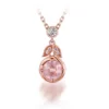 Pink Gemstone Jewelry Making Factory Natural Quartz Stone Directly Supplies Crystal Rose Gold Pendant Without Chain – Image 6