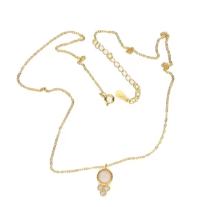 High Quality Fire Opal Clear Sparking CZ Stone 100% 925 Sterling Silver Round Pendant Delicate Thin Silver Chain Necklace