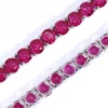 Wholesale Price Sapphire Tennis Chain S925 Silver with Red Corundum Ruby Stone Tennis Chain – Image 2