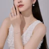Dylam Exclusive Fine Jewelry Women S925 Silver Link Chain Dainty Synthetic Opal Stone 5A Zirconia Sun Shape Pendant Necklace – Image 4