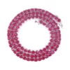 Wholesale Price Sapphire Tennis Chain S925 Silver with Red Corundum Ruby Stone Tennis Chain – Image 6