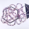 High Quality Natural Crystal Healing Energy Stone Rainbow Fluorite Bracelet for Women – Image 2