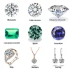 Starsgem Pear Cut Emerald Gemstone Chain 18k Gold Necklace Designs – Image 5