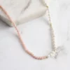 GMN52 RINNTIN 925 Sterling Silver Shell Pearl Opal Beads Necklace Chain 14K Gold Plated Jewelry – Image 4