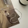 S925 Sterling Silver Korean Niche Design Black Onyx Pendant Fashion Finger Ring Collarbone Chain – Image 3