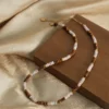 Factory Light Luxury High-end Natural Amazonite tiger Eye Stone Handmade Beaded Necklace Jewelry for Women – Image 3