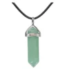 Hexagonal Chakra Crystal Bullet Shape Gemgemstone Pendant Necklaces Pointed Quartz Stone Chain Necklaces – Image 3