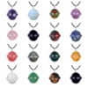 Wholesale Charm Natural Crystal Necklaces 20MM Planet Quartz Gemstone Mini Dangle Creative UFO Necklace – Image 6