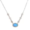 Promotion Blue Fire Opal Gemstone Cz Statement Link Chain Luxury Summer Women Jewelry Stock Opal European Necklace – Image 6