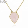 New Arrivals Natural Amazonite Blue Gemstone Faceted Drop Point Pendant Jewelry Connector Real Stone Chain Necklace for Gift – Image 5
