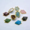 New Arrivals Natural Amazonite Blue Gemstone Faceted Drop Point Pendant Jewelry Connector Real Stone Chain Necklace for Gift – Image 3