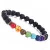 8mm Lava Rock Beads Charka Bracelet Black Healing Energy Stone Gemstone Bracelet Wholesale – Image 4