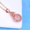 Pink Gemstone Jewelry Making Factory Natural Quartz Stone Directly Supplies Crystal Rose Gold Pendant Without Chain – Image 3