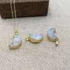 Wholesale High Quality Trendy Natural Druzy Opal Heart Necklace Romantic 18 Inch Chain Fine White Drusy Crystal Love Necklaces – Image 3