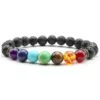 8mm Lava Rock Beads Charka Bracelet Black Healing Energy Stone Gemstone Bracelet Wholesale – Image 6