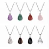 Natural Stone Crystal Pendant Agate Water Drop Necklace Explosive Creative Sweater Chain Pendant – Image 6