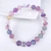 High Quality Natural Crystal Healing Energy Stone Rainbow Fluorite Bracelet for Women – Image 3