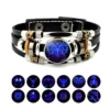 Zodiac Sign Genuine Leather Bracelet Aries Taurus Gemini Cancer Leo Virgo Libra Scorpio Sagittarius Capricorn Aquarius Bracelet – Image 6