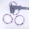 High Quality Natural Crystal Healing Energy Stone Rainbow Fluorite Bracelet for Women – Image 4