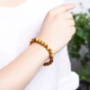 12mm Diameter Gold Precious Stones Tiger Eye Bracelet 10mm Natural Nice Golden Tiger Eye Gemstone Beads Stretch Bracelets – Image 5