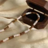 Factory Light Luxury High-end Natural Amazonite tiger Eye Stone Handmade Beaded Necklace Jewelry for Women – Image 4