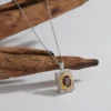 Aimgal Fine Jewelry Natural Garnet Yellowstone Topaz S925 Silver Plated 18K Gold Pendent Chain Necklace Engagement Anniversary – Image 3