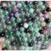 Natural Fluorite Gemstone Smooth Round Loose Beads for DIY Jewelry Making Crystal Energy Stone Healing Power – Image 2