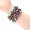 Natural 7 Chakra Crystal Stone Bracelets for Men Women  Stainless Steel Chains Amethyst Jade Turquoise Chipped Gemstone Bracelet – Image 6