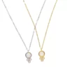 High Quality Fire Opal Clear Sparking CZ Stone 100% 925 Sterling Silver Round Pendant Delicate Thin Silver Chain Necklace – Image 6