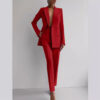Casual Suits Fashion Long Sleeve Single-breasted Jacket Top And Slim Fit Trousers Women's Business Suits – Image 2
