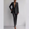 Casual Suits Fashion Long Sleeve Single-breasted Jacket Top And Slim Fit Trousers Women's Business Suits – Image 3